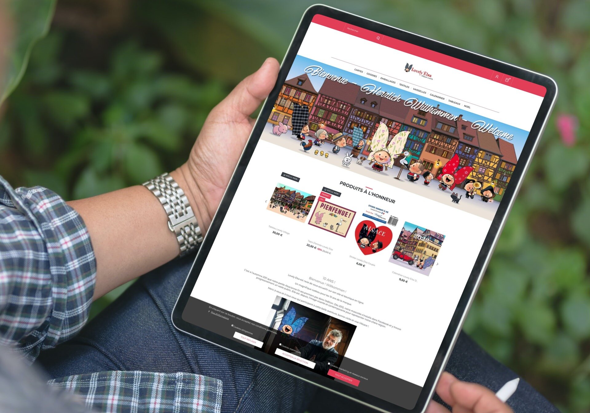 Création de site e-commerce Prestashop par l'Agence web Krysalidesign pour Lovely Elsa